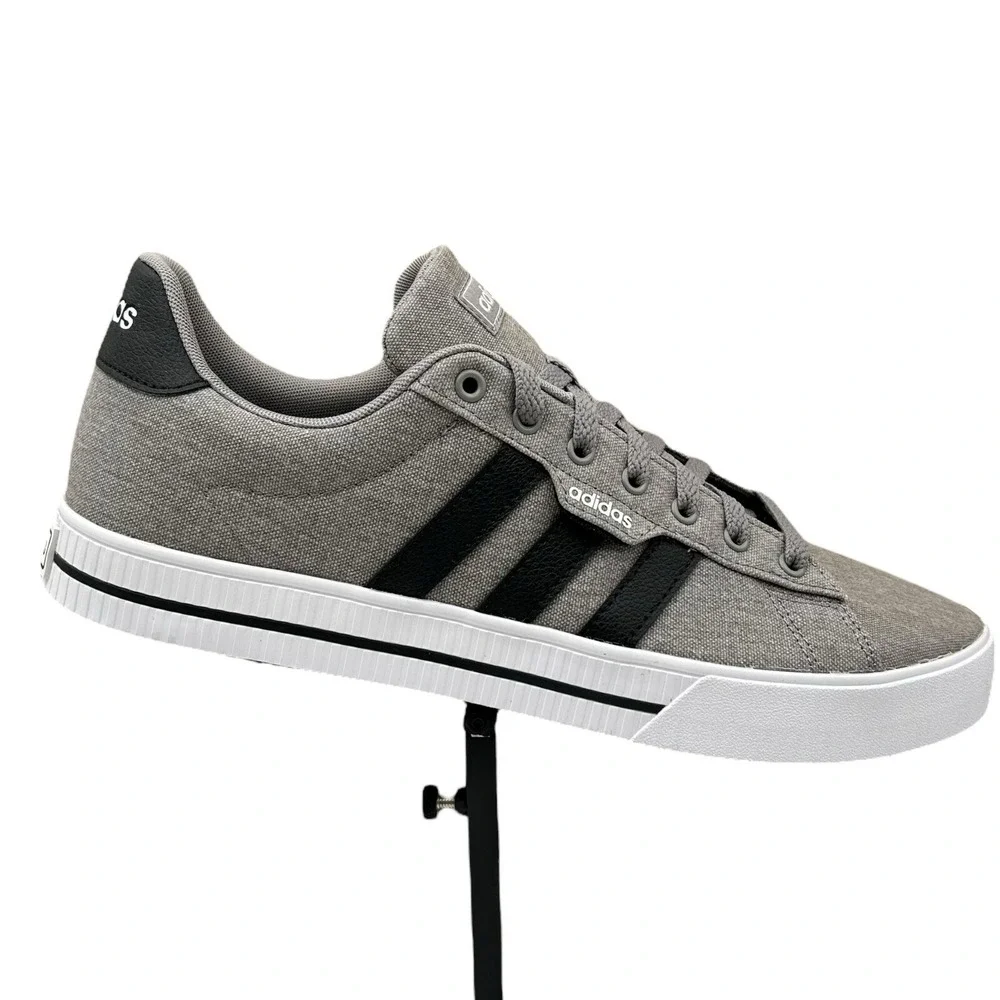 adidas Men's Daily 3.0 Canvas Skate Sneakers Size 12‎ Gray/Black Casual Shoes